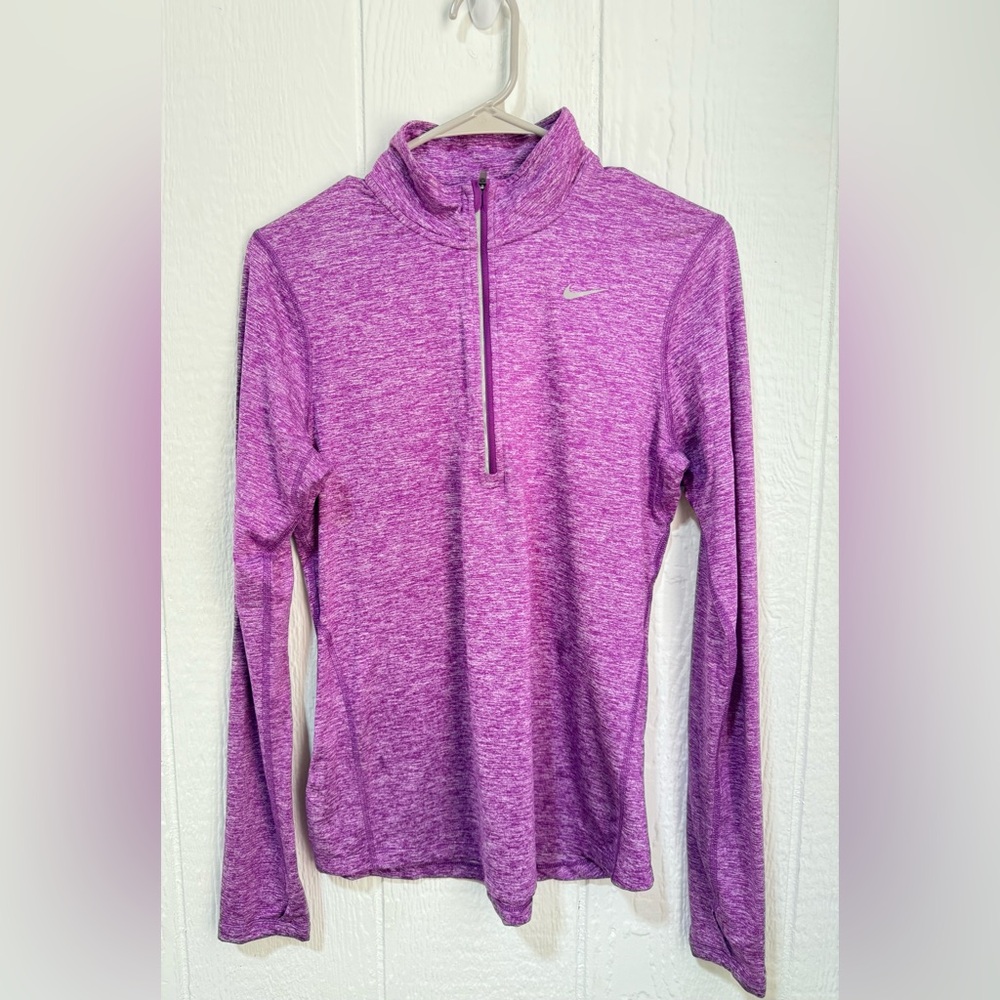 Nike Women's Heathered Purple Quarter-Zip Sweatshirt